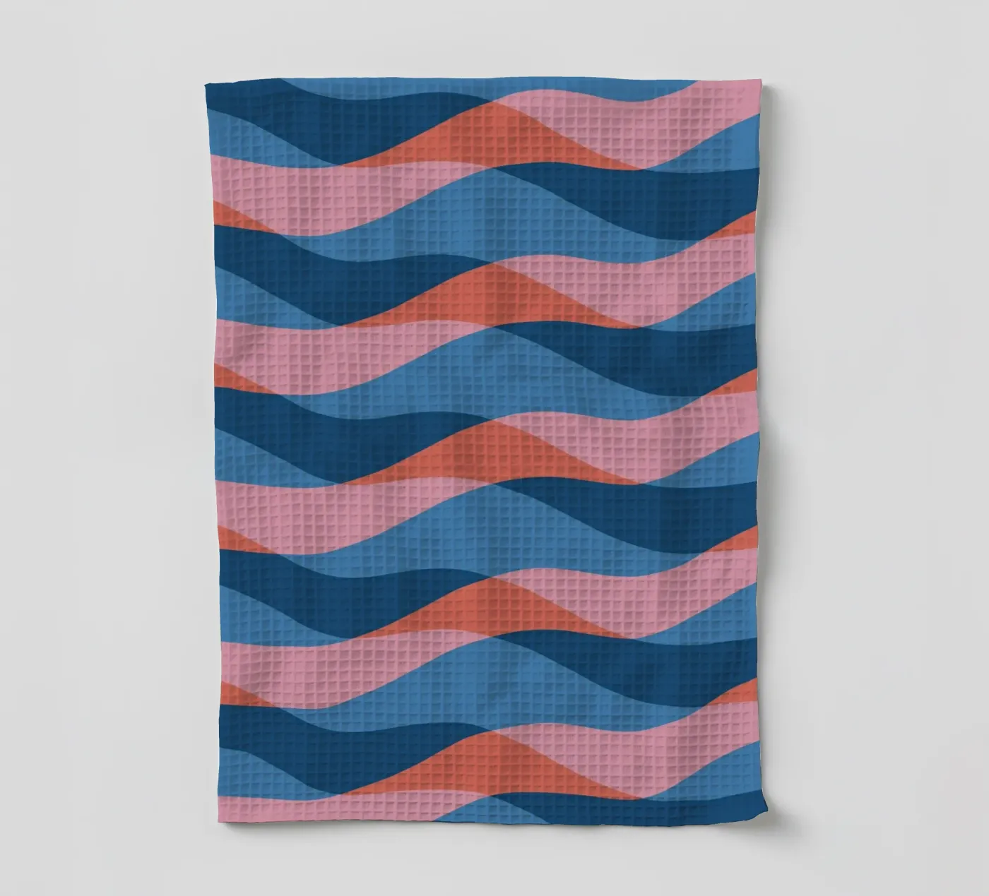 Waves pattern 26 tea towel by Little Dean
