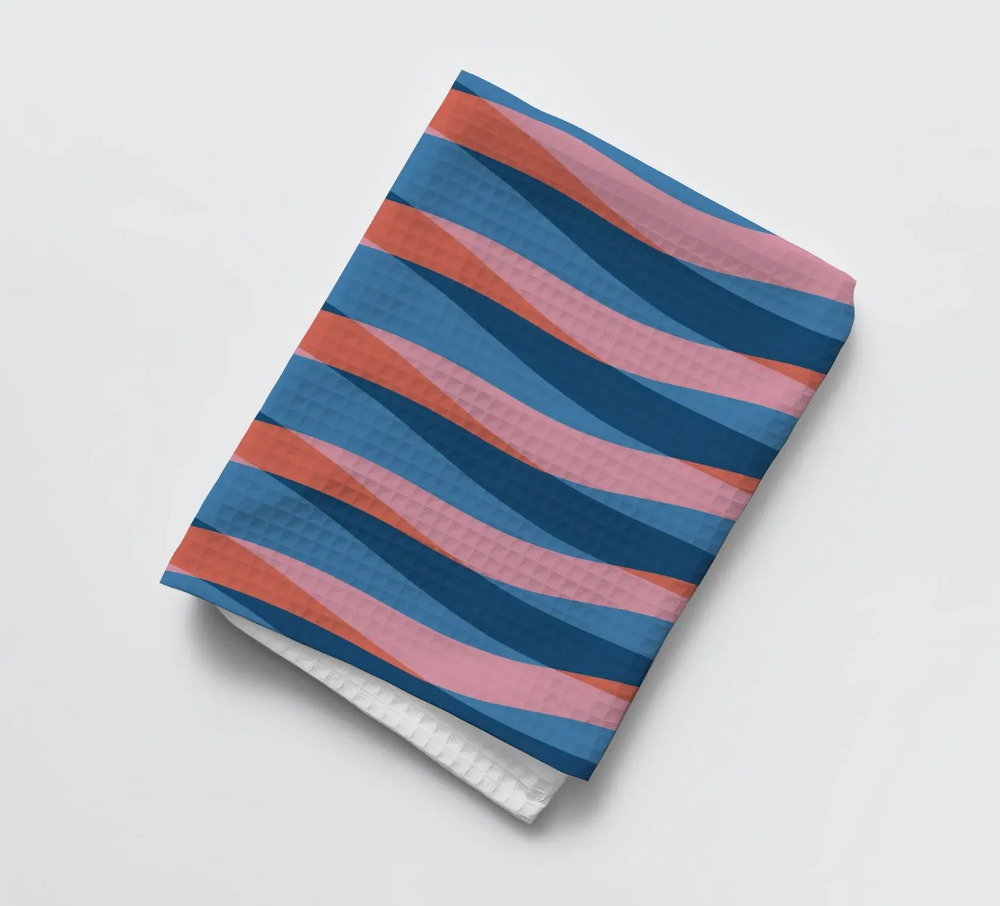 Waves pattern 26 tea towel by Little Dean