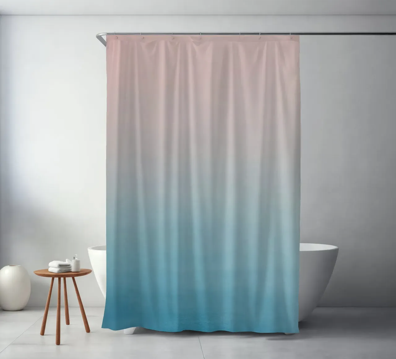 Gradiente di colori pastello - Mare calmo all'alba tenda da doccia da Euphoria Theresa