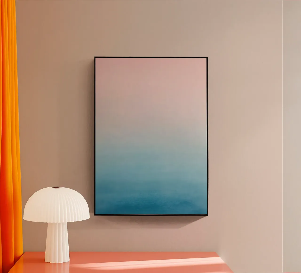 Gradiente di colori pastello - Mare calmo all'alba plexiglass da Euphoria Theresa