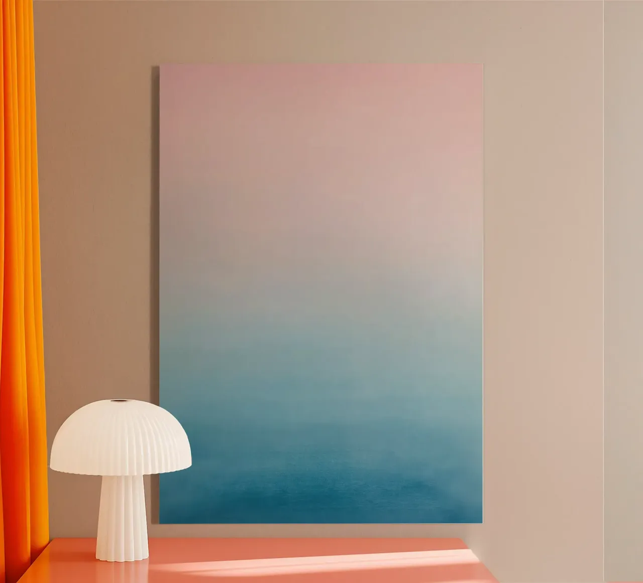 Gradiente di colori pastello - Mare calmo all'alba plexiglass da Euphoria Theresa