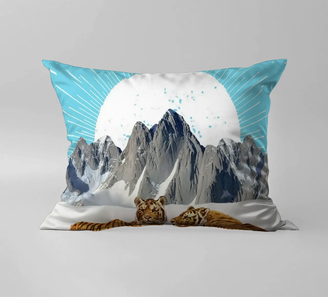 Tigers in the Snow cuscino da MsGonzalez