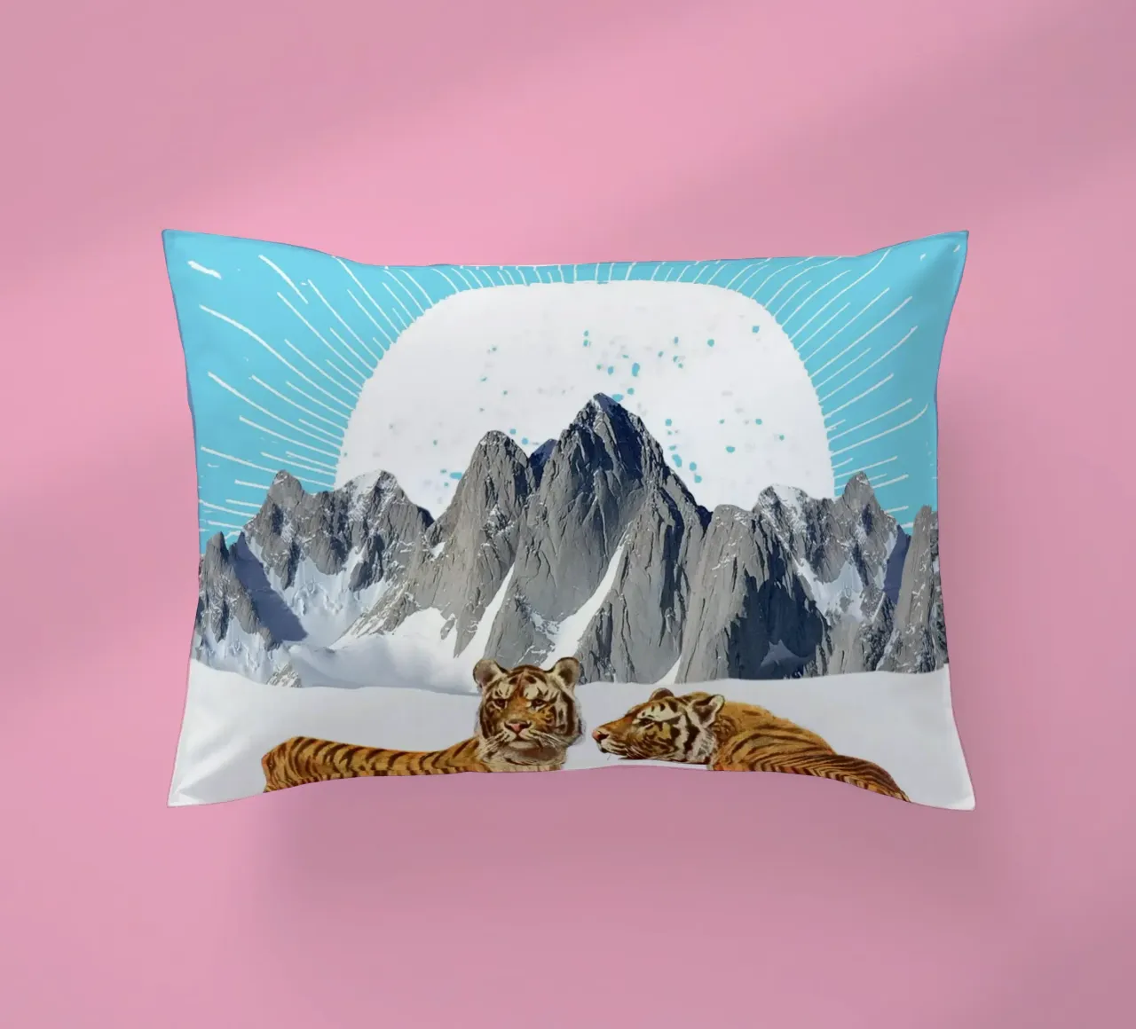 Tigers in the Snow cuscino da MsGonzalez