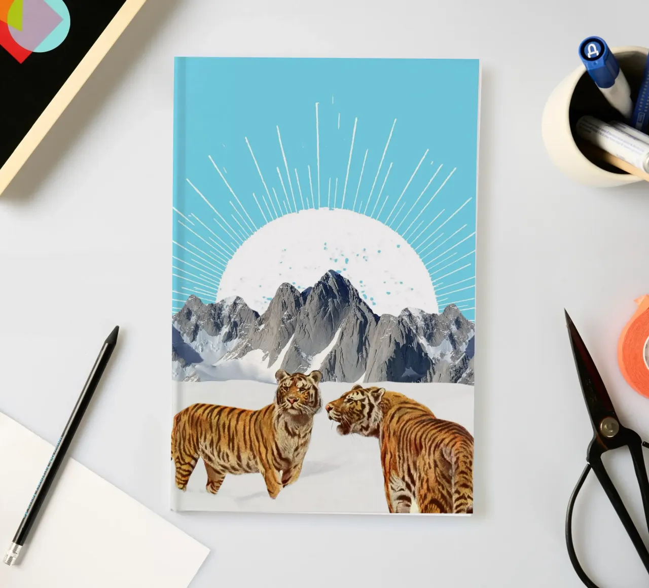 Tigers in the Snow notebook by MsGonzalez