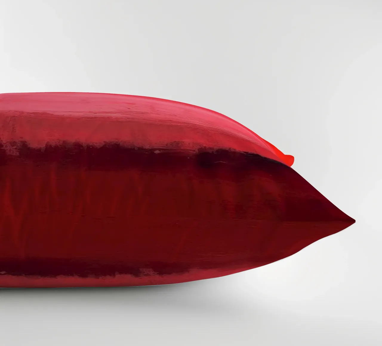 Minimalismo retrò - cielo rosso con pennellate cuscino da Euphoria Theresa