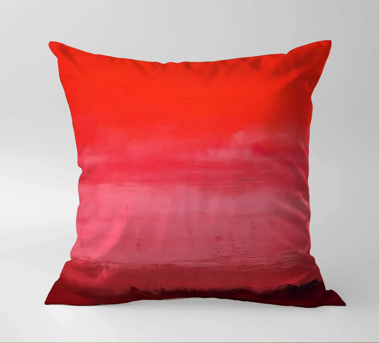 Minimalismo retrò - cielo rosso con pennellate cuscino da Euphoria Theresa