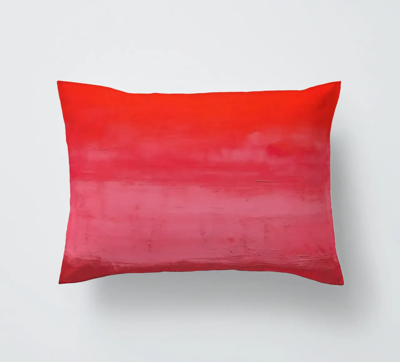 Minimalismo retrò - cielo rosso con pennellate cuscino da Euphoria Theresa