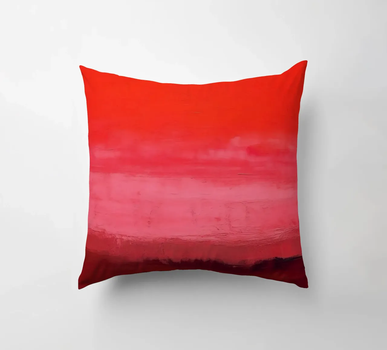 Minimalismo retrò - cielo rosso con pennellate cuscino da Euphoria Theresa