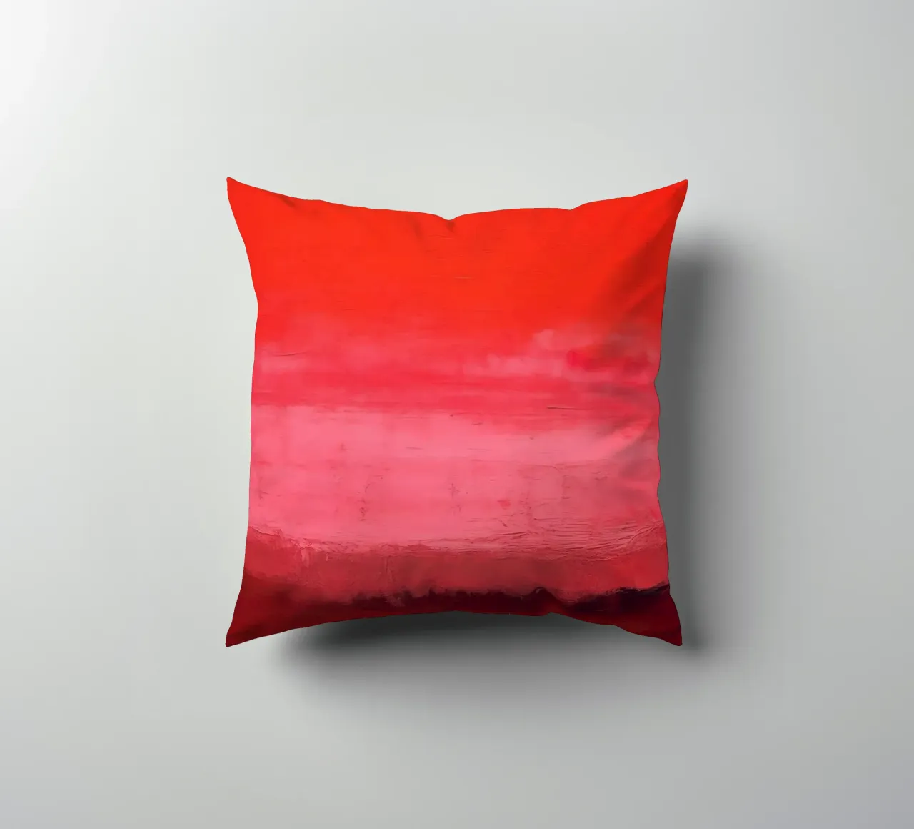 Minimalismo retrò - cielo rosso con pennellate cuscino da Euphoria Theresa