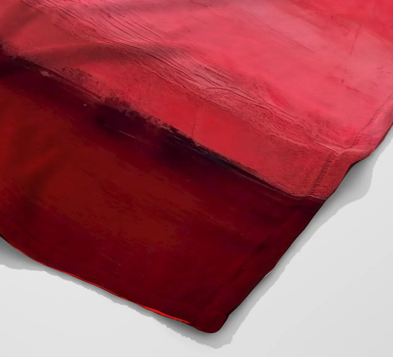 Minimalismo retrò - cielo rosso con pennellate coperta in pile da Euphoria Theresa