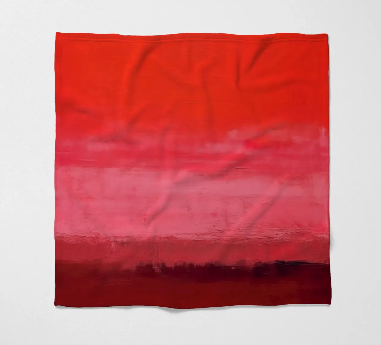 Minimalismo retrò - cielo rosso con pennellate coperta in pile da Euphoria Theresa