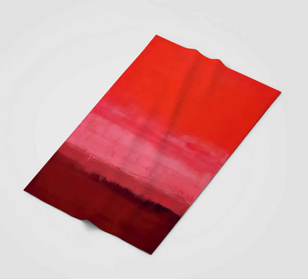 Minimalismo retrò - cielo rosso con pennellate coperta in pile da Euphoria Theresa