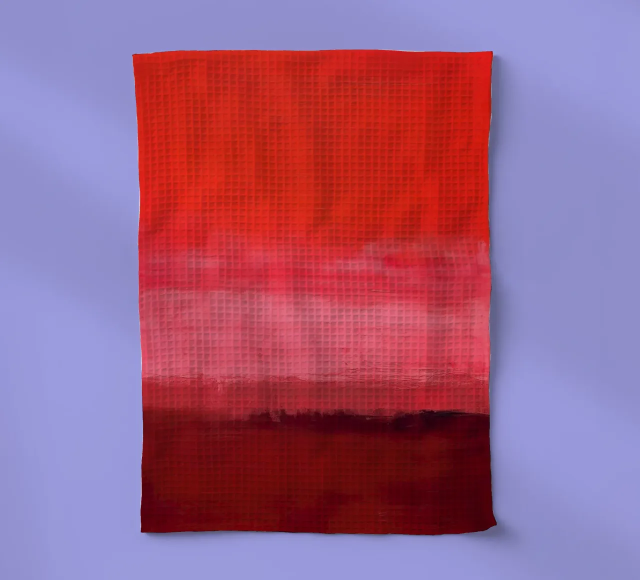 Minimalismo retrò - cielo rosso con pennellate canovaccio da cucina da Euphoria Theresa