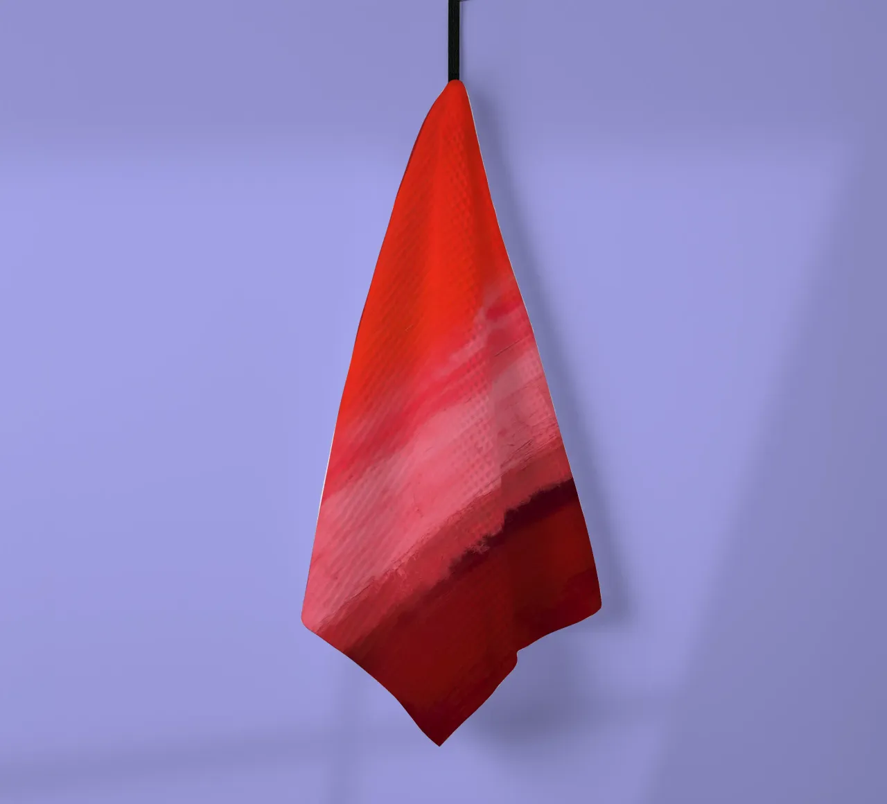 Minimalismo retrò - cielo rosso con pennellate canovaccio da cucina da Euphoria Theresa