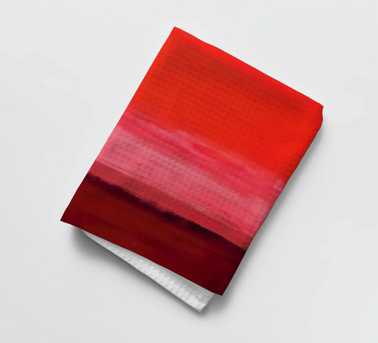 Minimalismo retrò - cielo rosso con pennellate canovaccio da cucina da Euphoria Theresa
