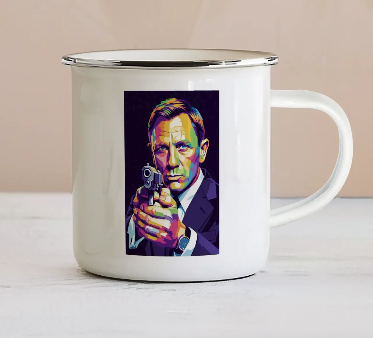 Daniel Craig - James Bond #1 tazza in smalto da Hantamrata