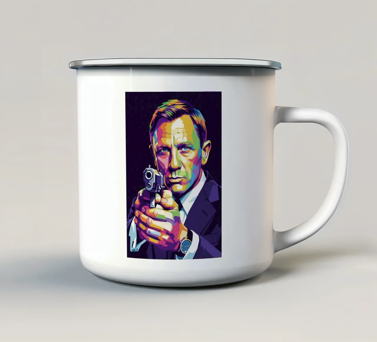 Daniel Craig - James Bond #1 tazza in smalto da Hantamrata