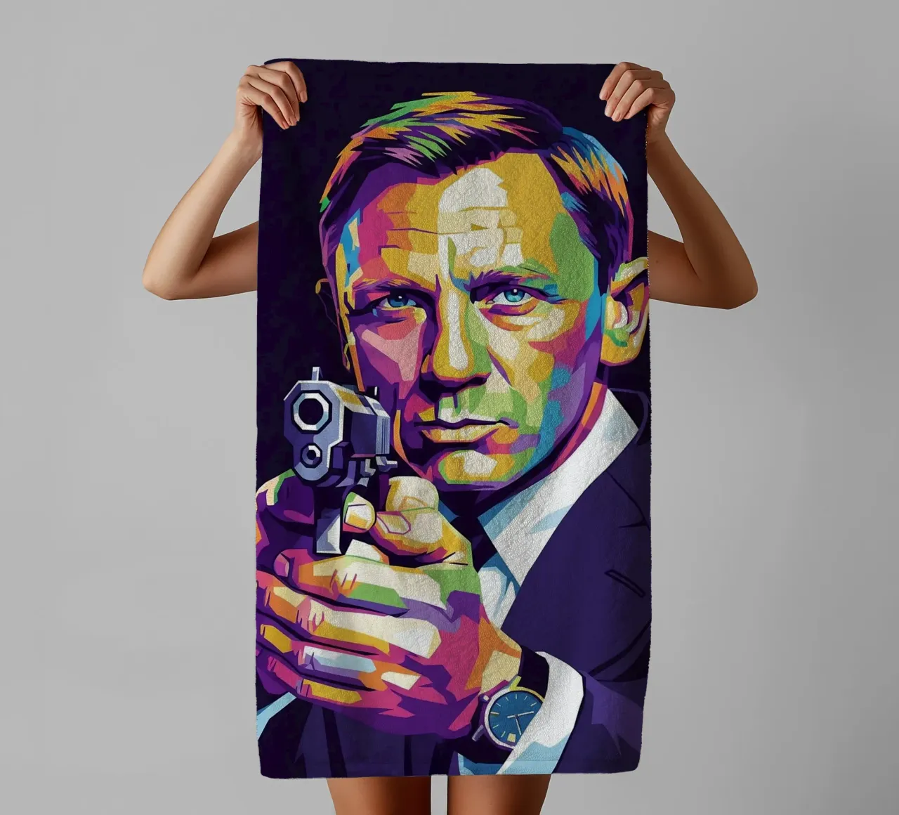 Daniel Craig - James Bond #1 towel by Hantamrata