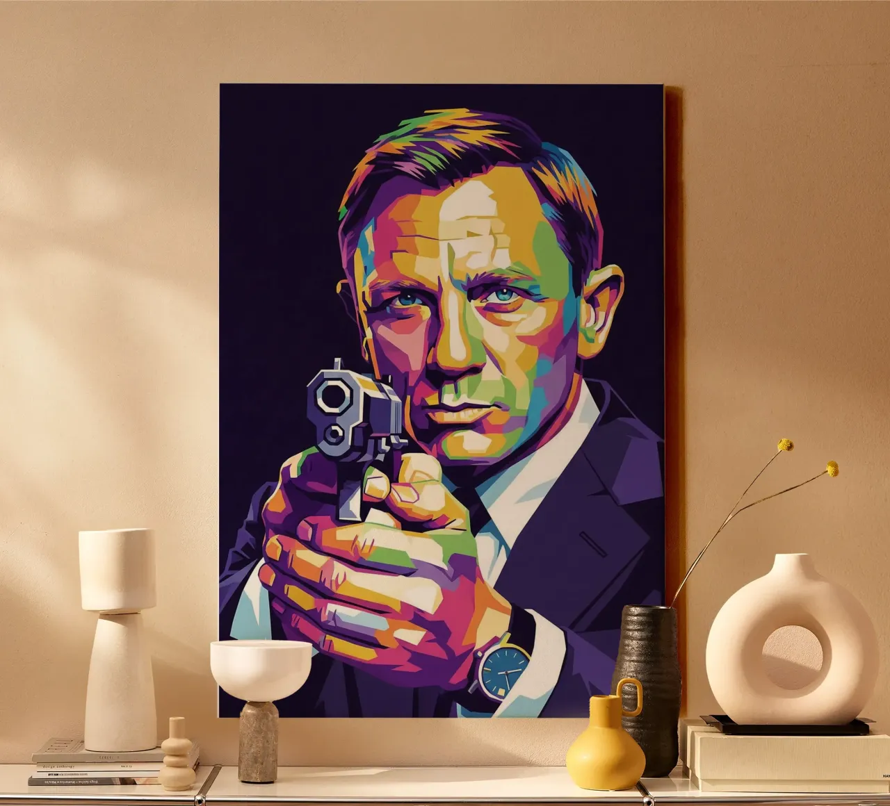 Daniel Craig - James Bond #1 tela con Cornice a cassetta da Hantamrata