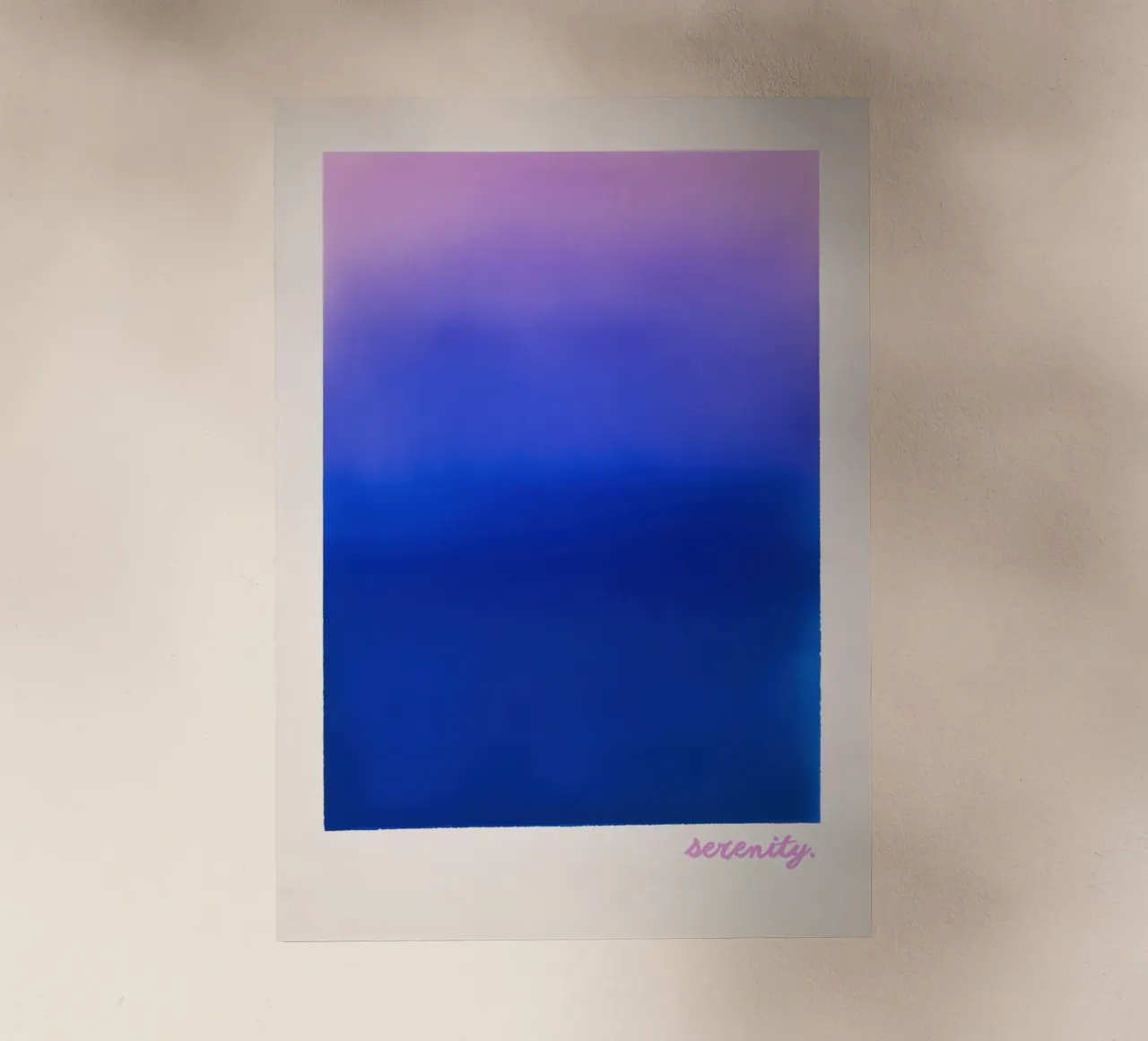 Litografia "Serenity" con sfumatura di colore pellicola backlit da Euphoria Theresa