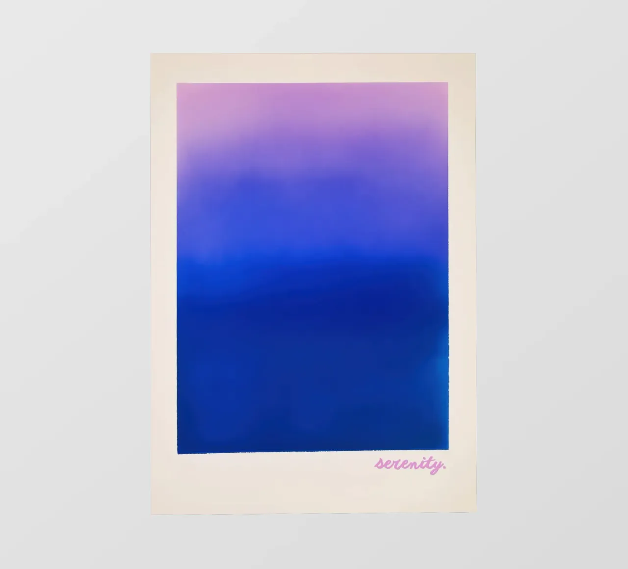 Litografia "Serenity" con sfumatura di colore pellicola backlit da Euphoria Theresa