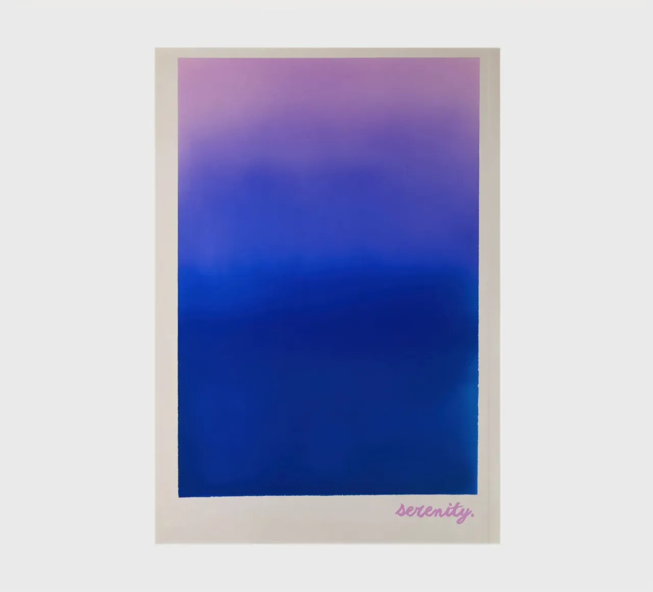Lithograph "Serenity" with colour gradient notebook by Euphoria Theresa