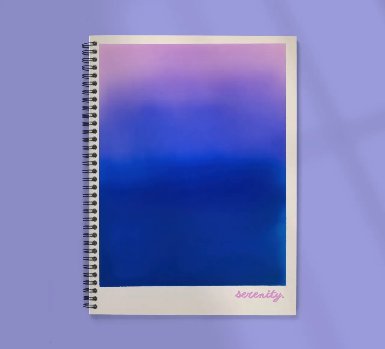 Lithograph "Serenity" with colour gradient spiral notebook by Euphoria Theresa