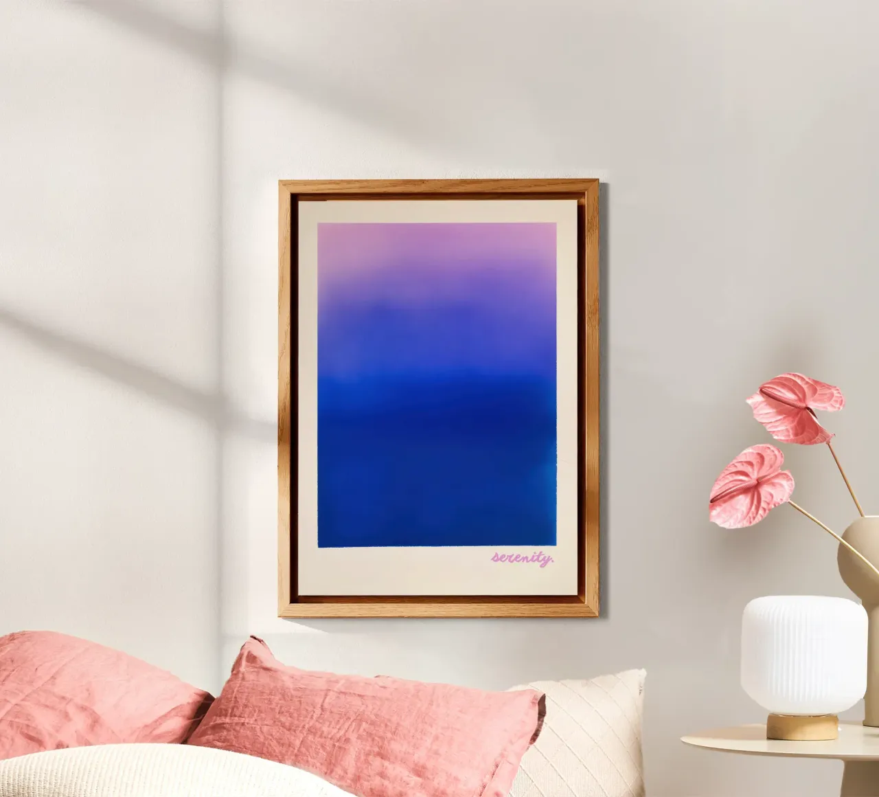 Lithograph "Serenity" with colour gradient alu-dibond by Euphoria Theresa
