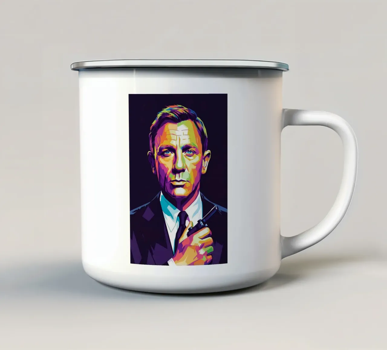 Daniel Craig - James Bond #2 tazza in smalto da Hantamrata