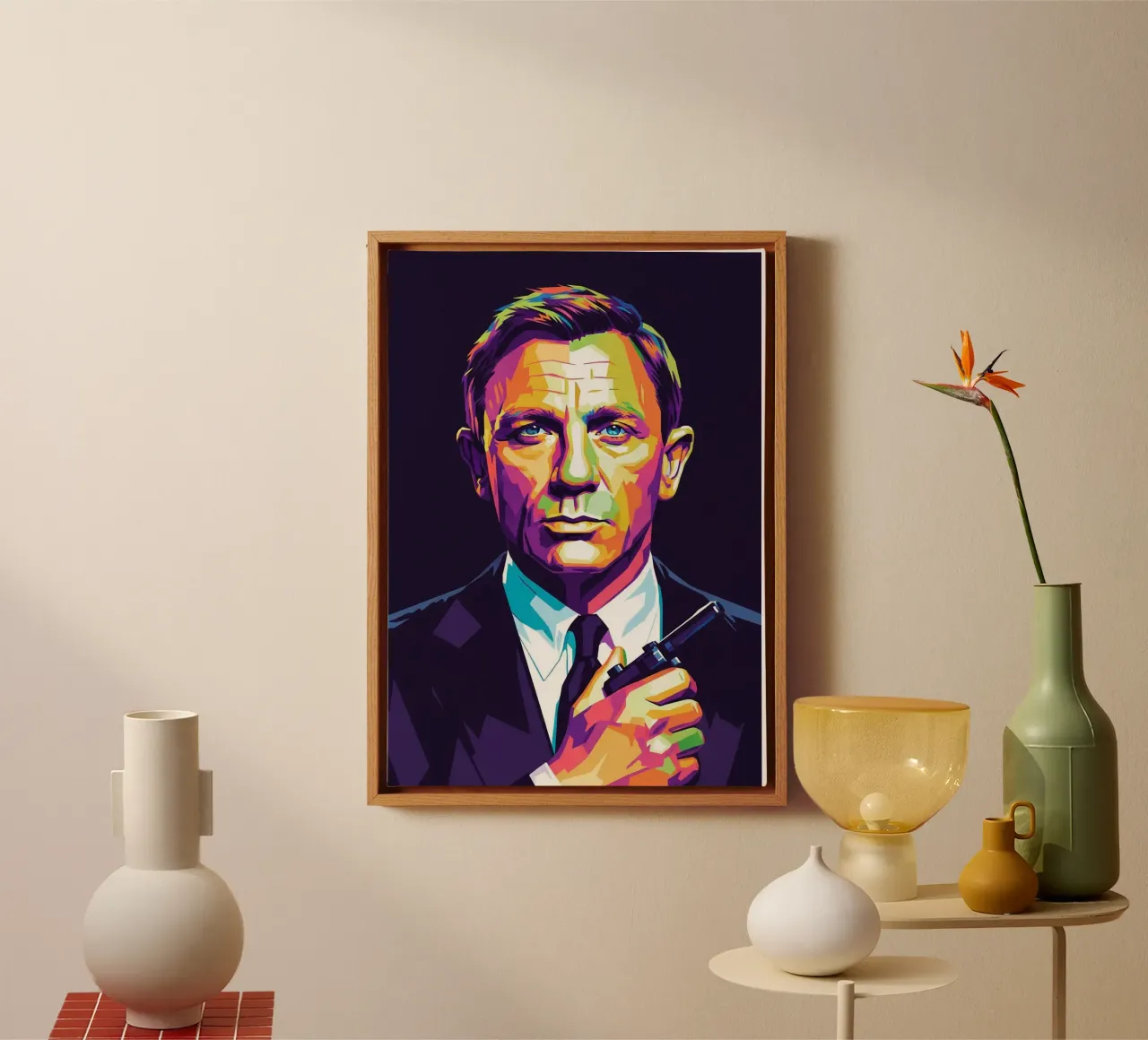 Daniel Craig - James Bond #2 tela con Cornice a cassetta da Hantamrata