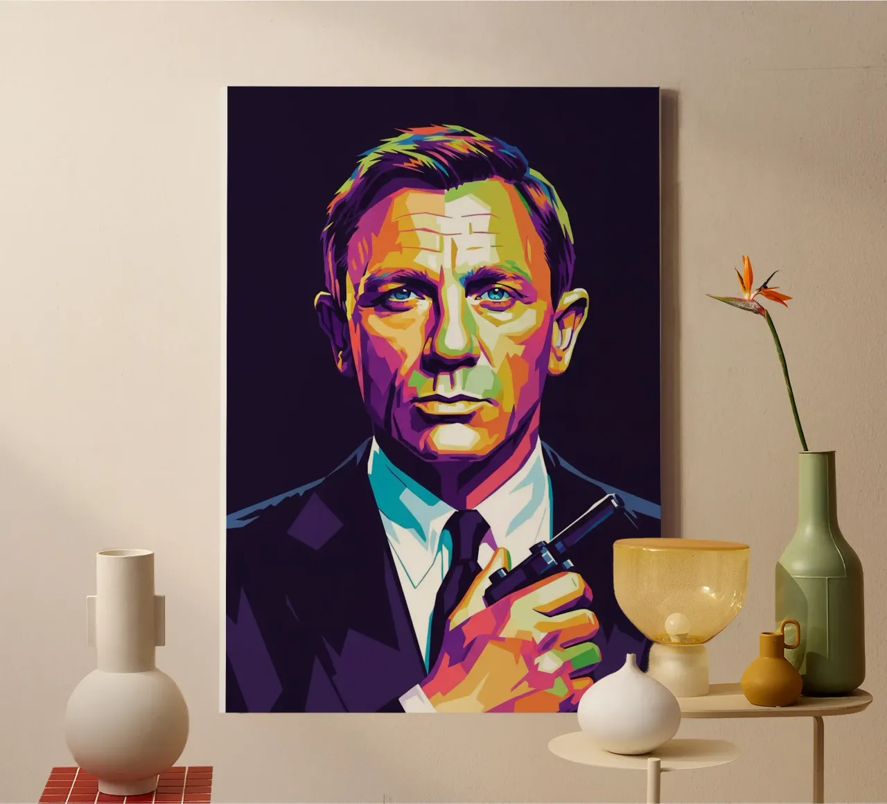 Daniel Craig - James Bond #2 tela con Cornice a cassetta da Hantamrata