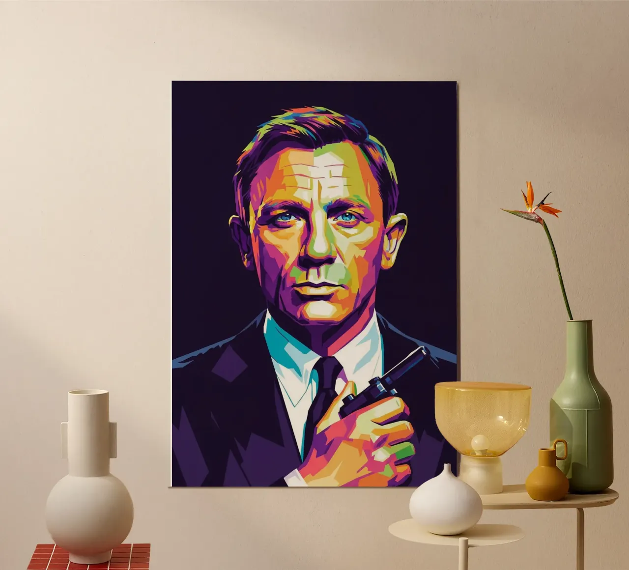 Daniel Craig - James Bond #2 poster con telaio in alluminio da Hantamrata