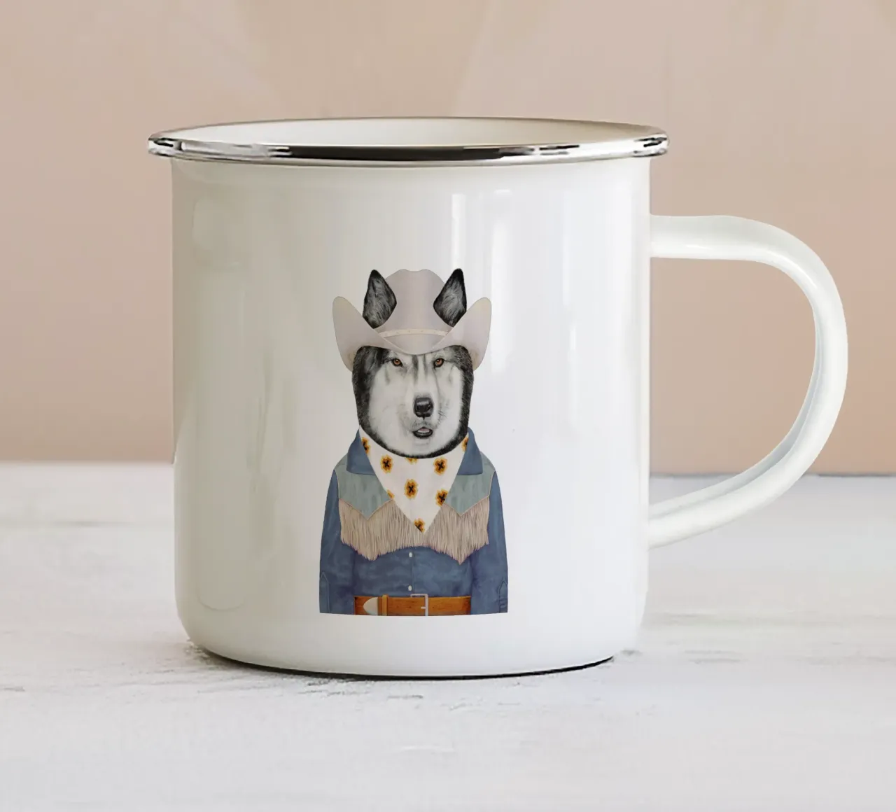 Salve Husky tazza in smalto da Animal Crew