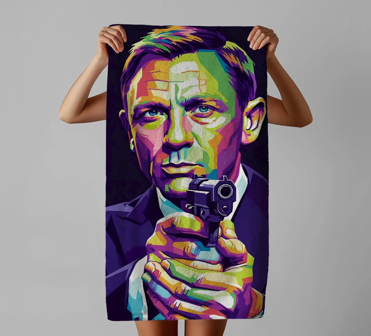 Daniel Craig - James Bond #3 towel by Hantamrata