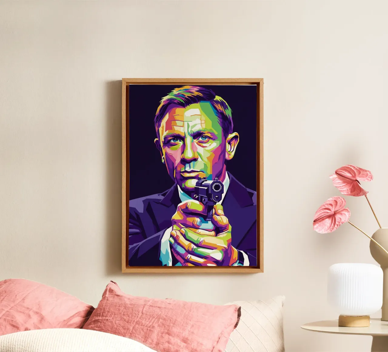 Daniel Craig - James Bond #3 tela con Cornice a cassetta da Hantamrata