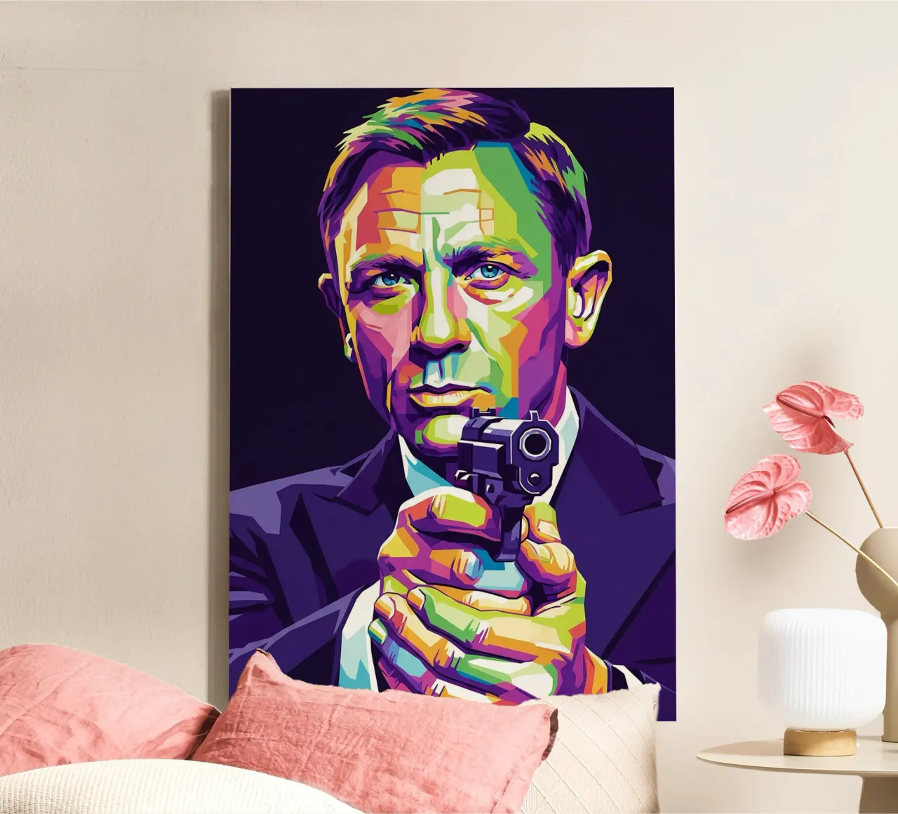 Daniel Craig - James Bond #3 tela con Cornice a cassetta da Hantamrata