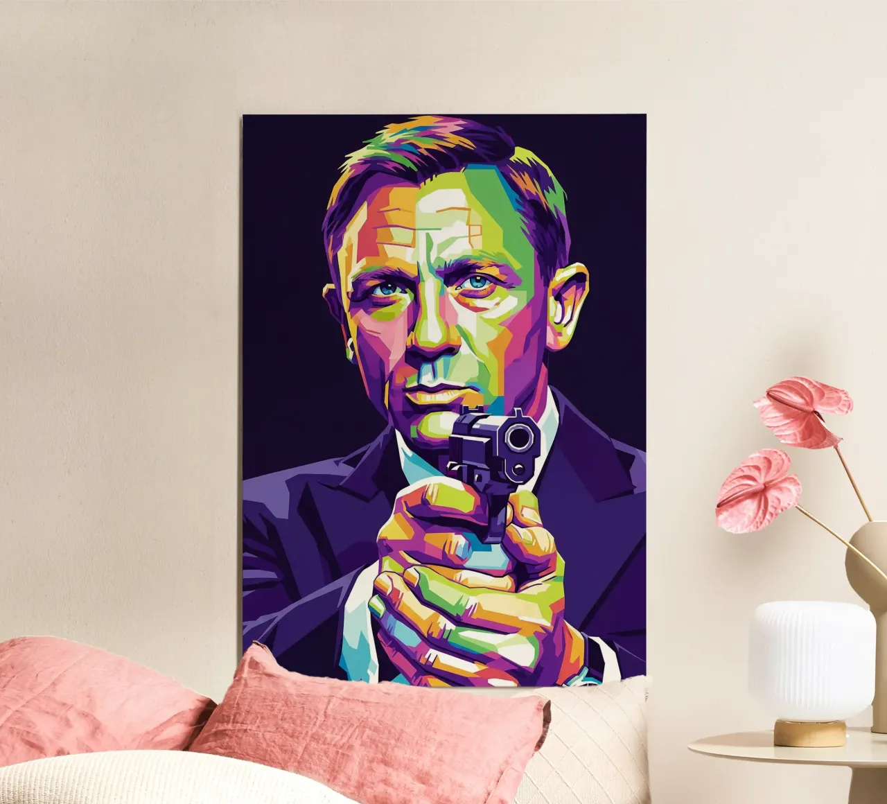 Daniel Craig - James Bond #3 poster con telaio in alluminio da Hantamrata