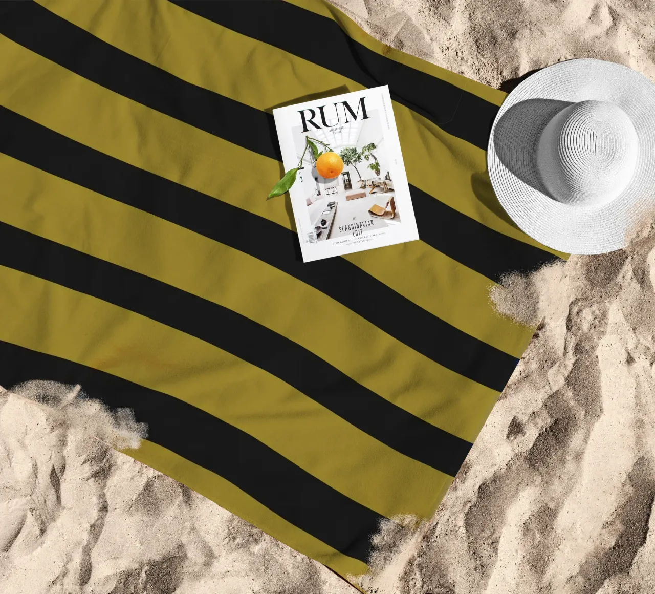 Waves pattern 27 beach towel by Little Dean