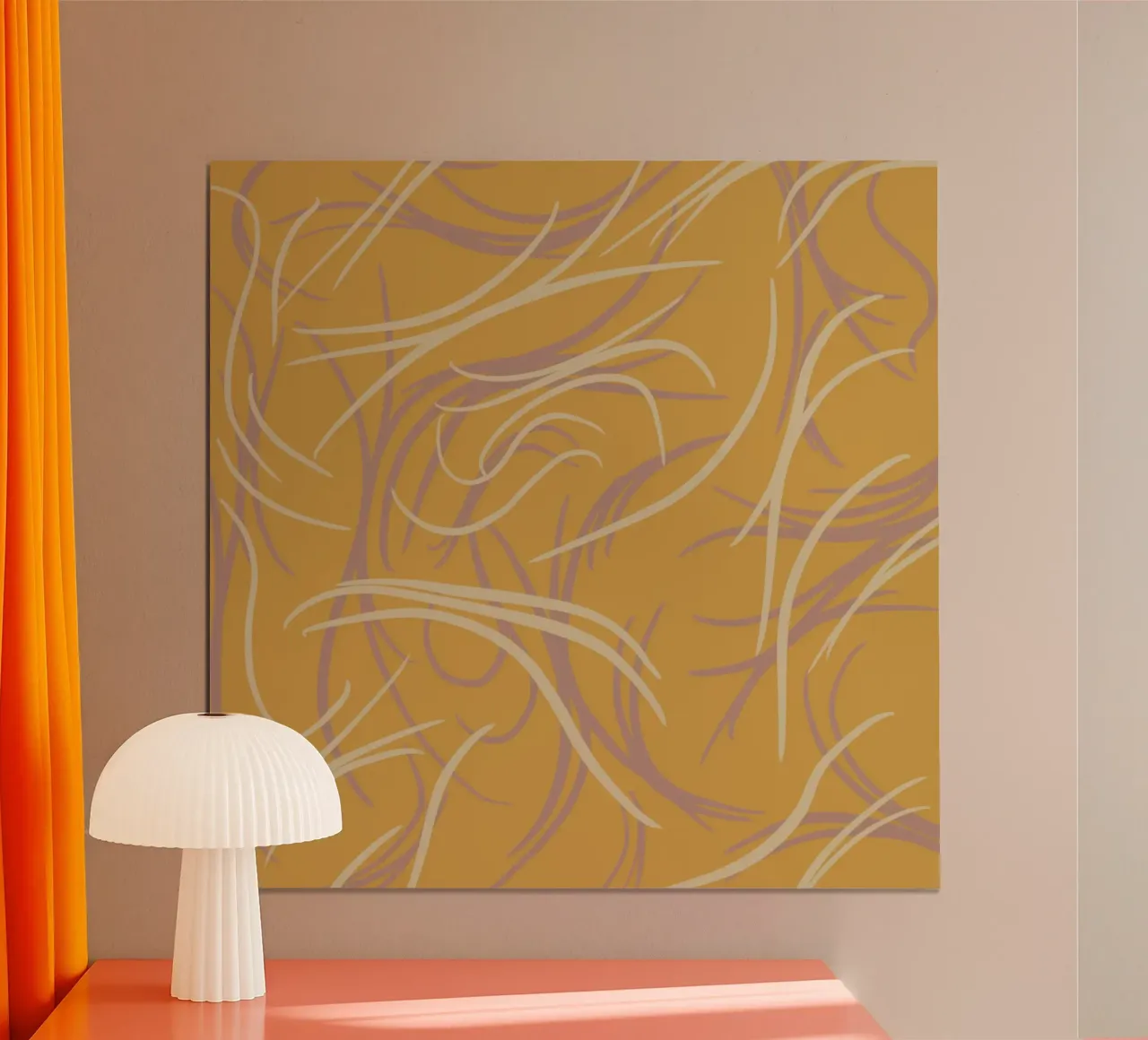 Design fluido 06 poster con telaio in legno da Little Dean