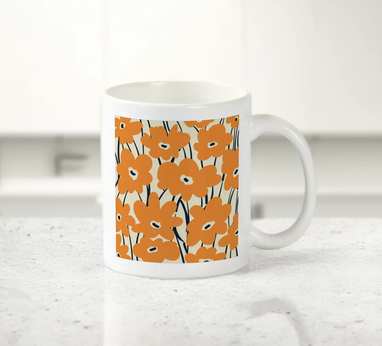 Motivo botanico 09 tazza in ceramica da Little Dean