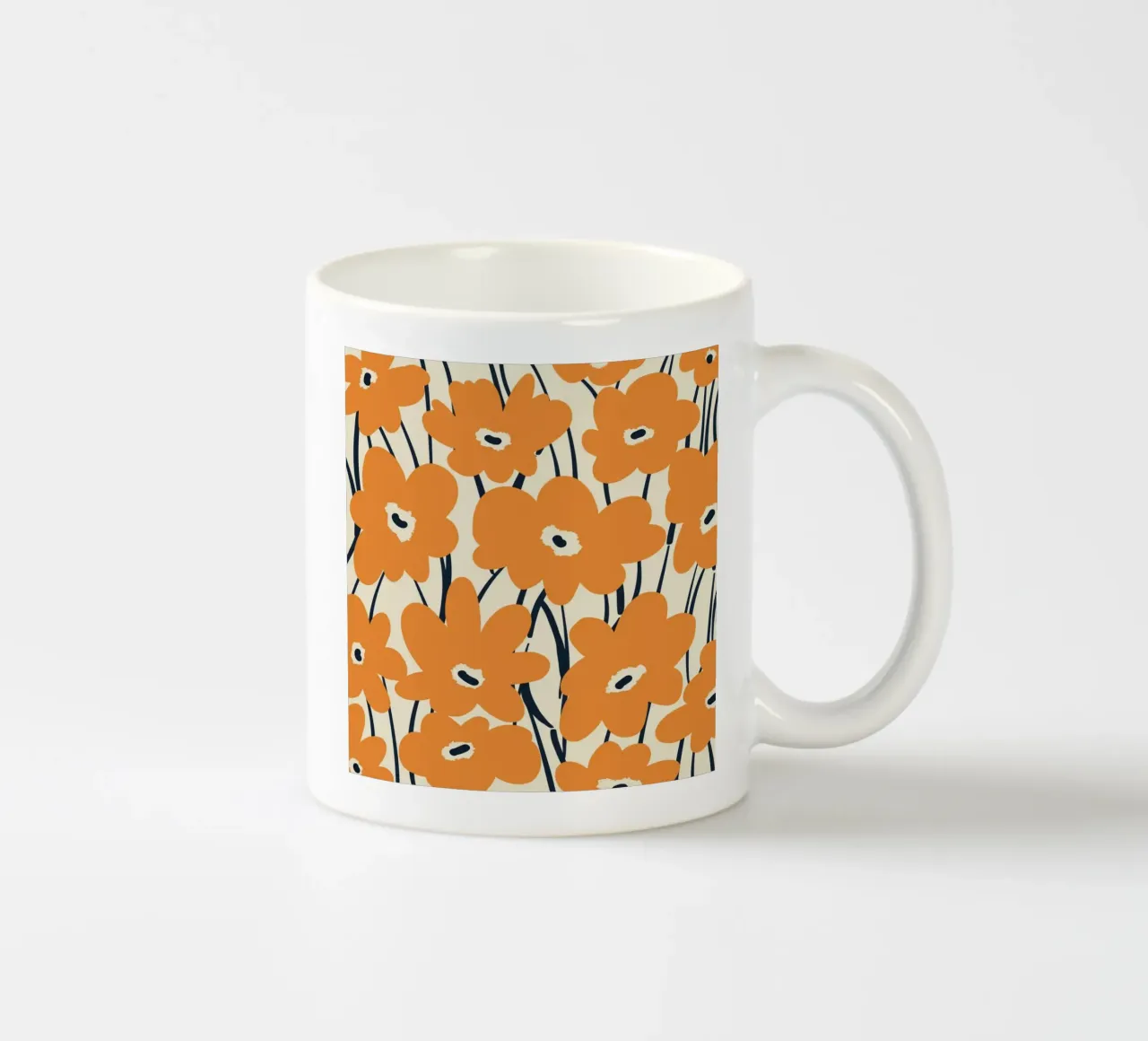 Motivo botanico 09 tazza in ceramica da Little Dean