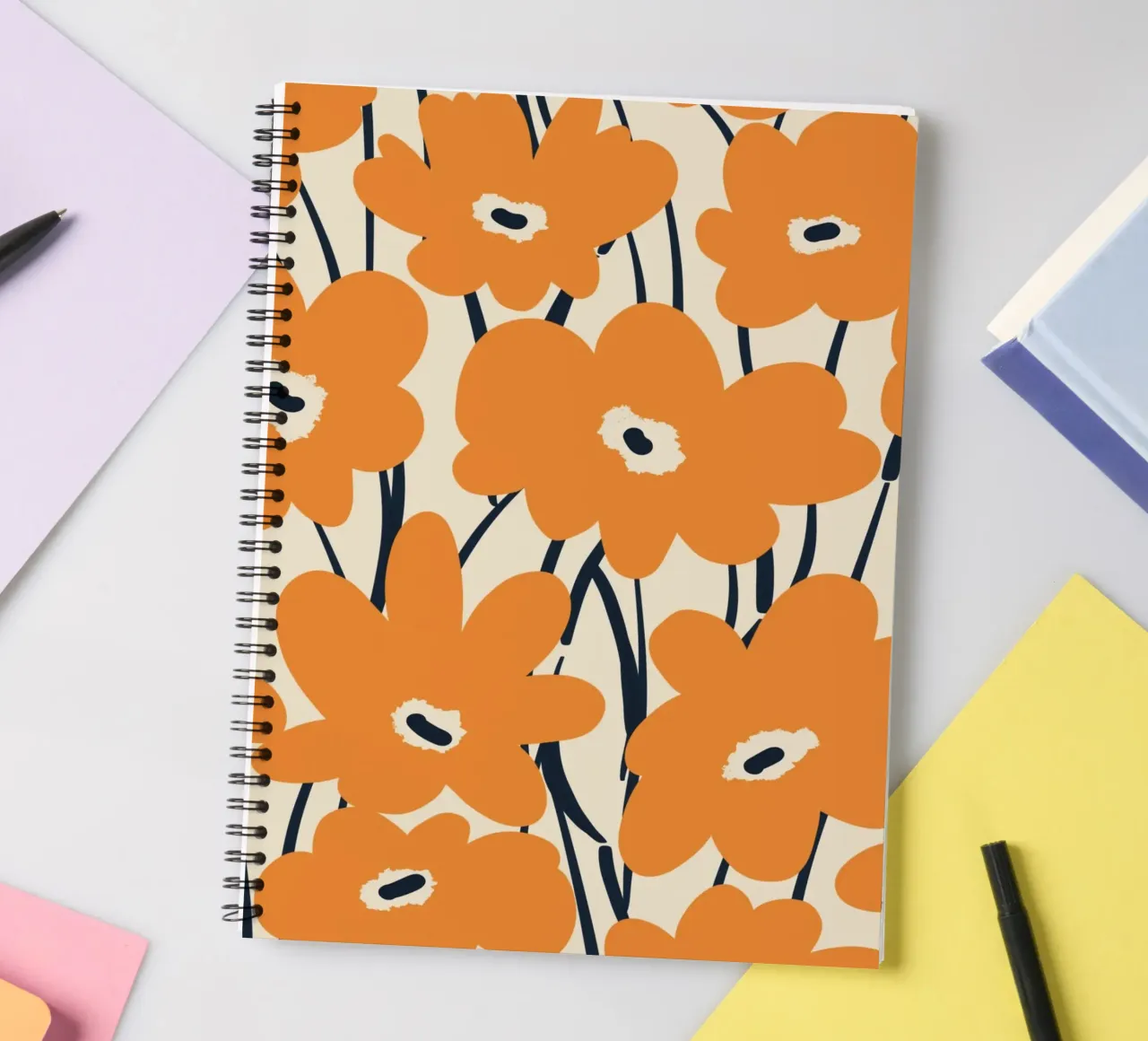 Botanical pattern 09 spiral notebook by Little Dean