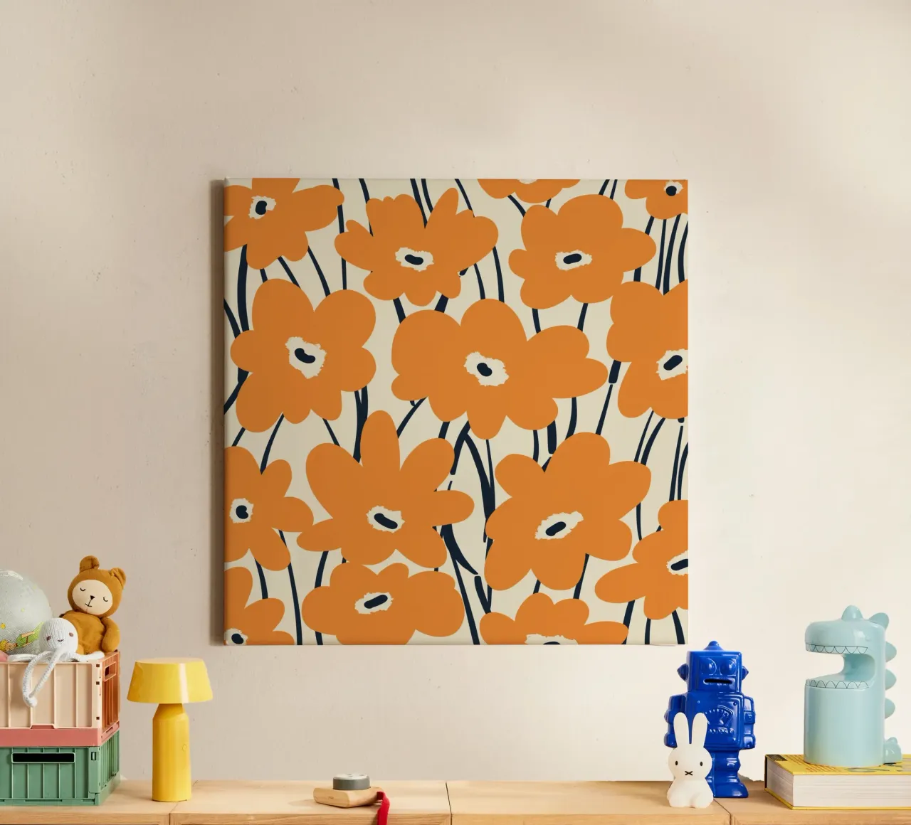 Botanical pattern 09 canvas by Little Dean
