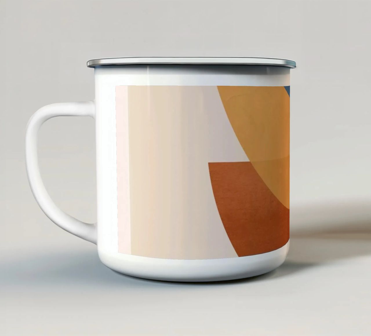 Abstracte minimale vormen 54 emaille mok van ThingDesign