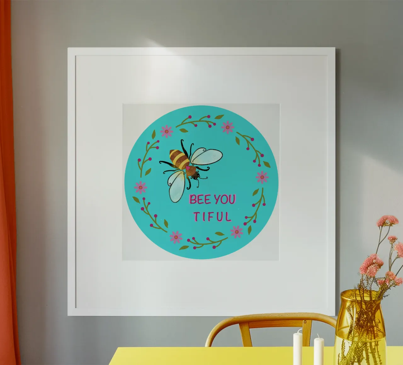 BEE YOU TIFUL giallo poster da ElfenStil