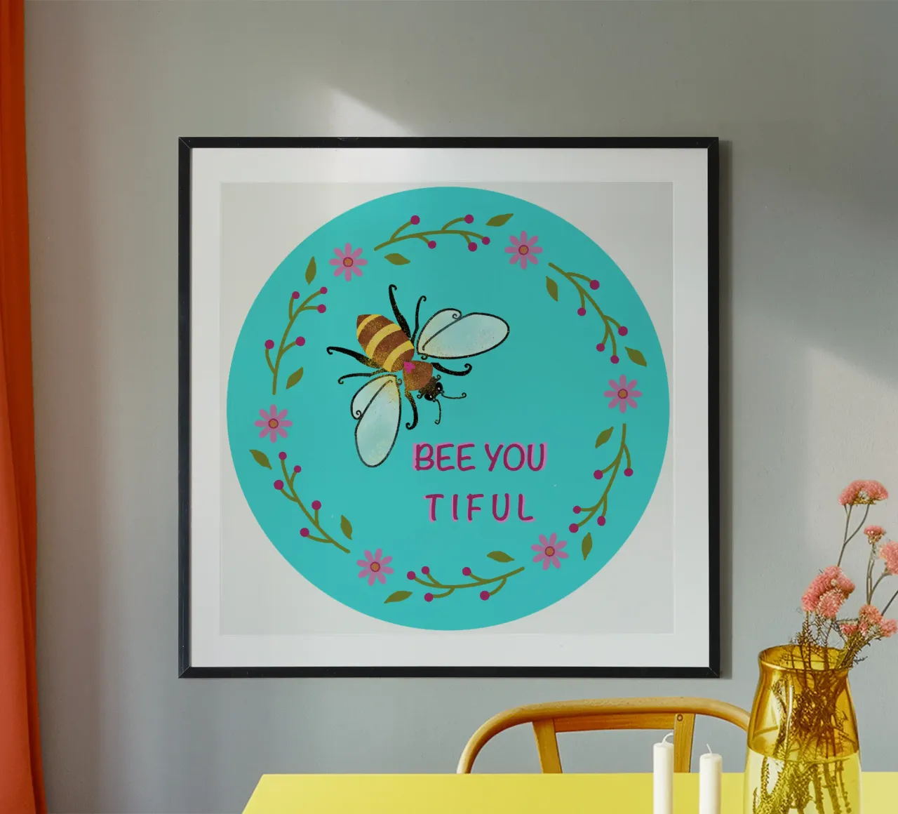 BEE YOU TIFUL giallo poster da ElfenStil