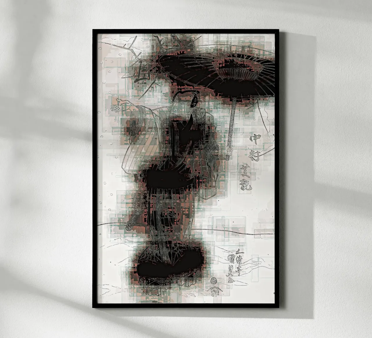 L'ombra oscura Samouraï poster con telaio in alluminio da the-witcher