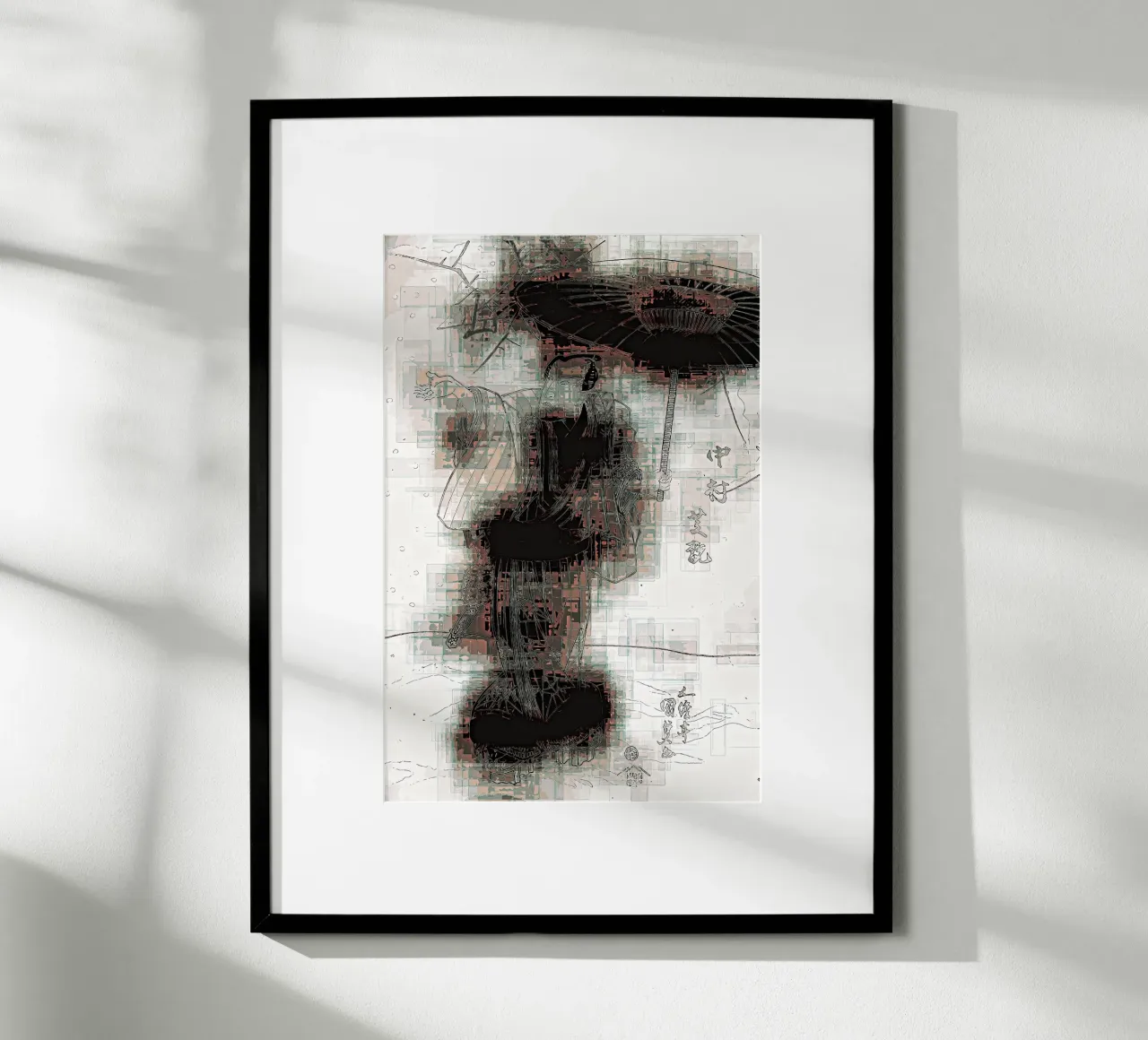 L'ombra oscura Samouraï poster con telaio in alluminio da the-witcher