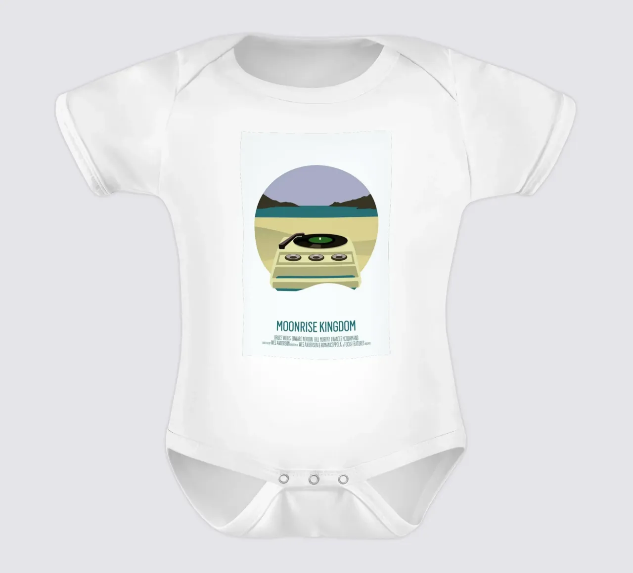 Moonrise Kingdom body neonato maniche corte da Bruno Morphet