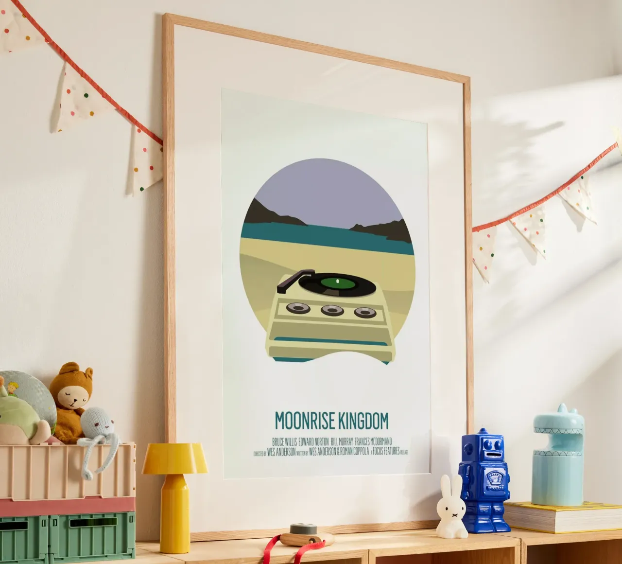 Moonrise Kingdom poster con telaio in alluminio da Bruno Morphet